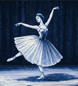 Postal impression of a ballerina